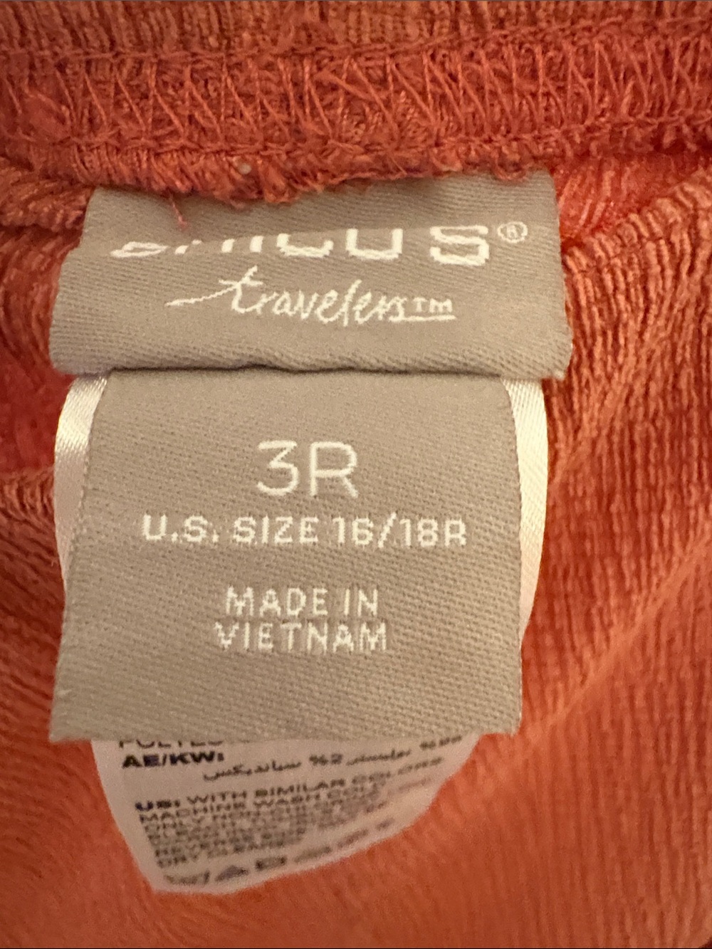 Chico's Rust & White Printed Open-Front Jacket - Picture 5 of 5